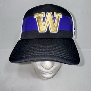 Adidas University Of Washington Huskies College Black Purple Band Snapback Hat